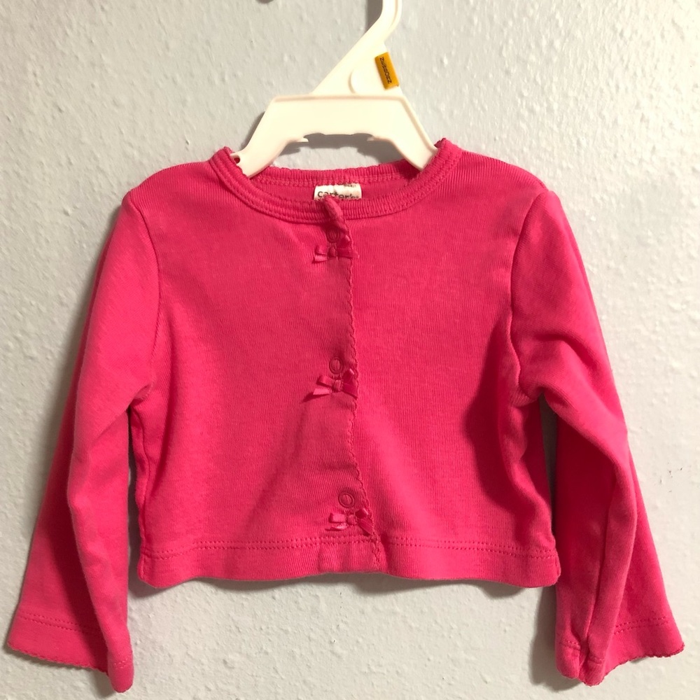 Cater’s Baby girl Pink Cardigan. Size 6 months